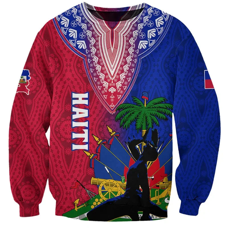 Haiti Flag 3D Sweatshirt