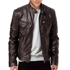 Urban Rider Leather Jacket - Slim Fit Anti-Wind Coat