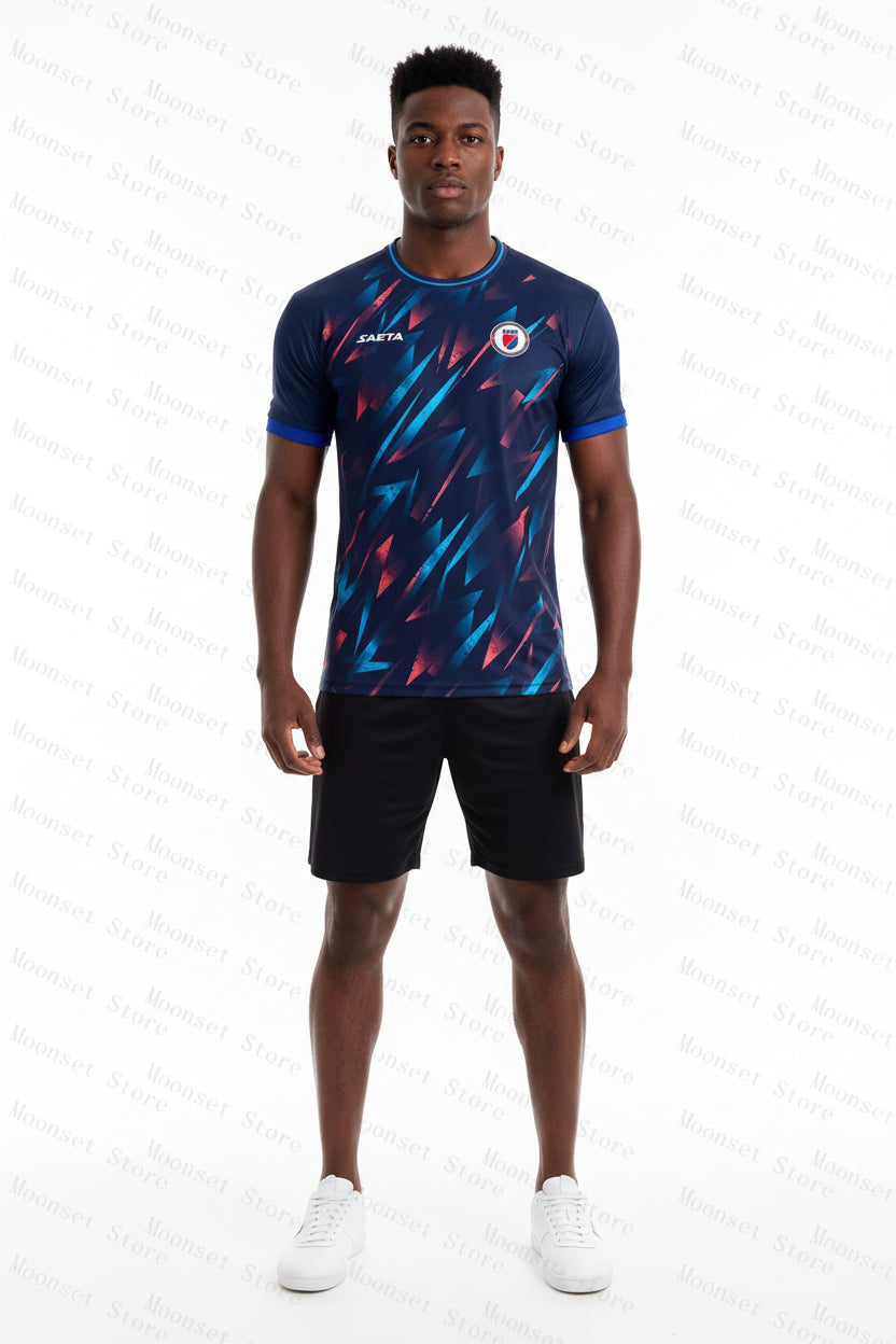 Youth Haiti Soccer Jersey | Short Sleeve Athletic Training Top