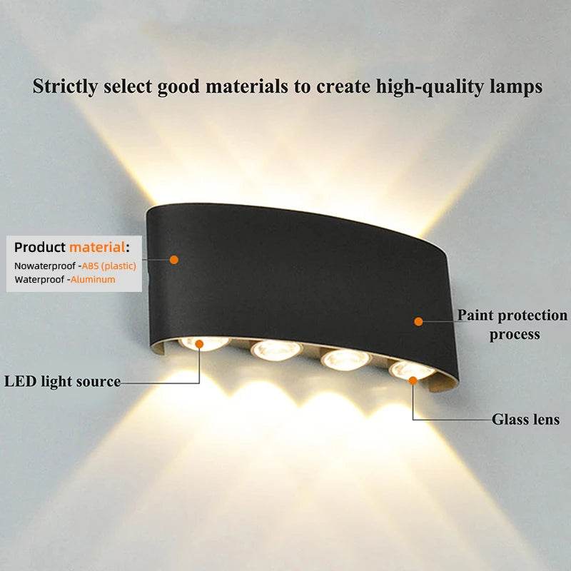 Modern LED Wall  Indoor Outdoor Lamp