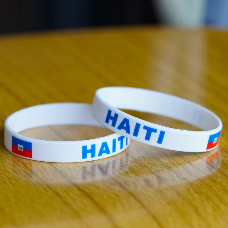 Haiti Flag Wristbands