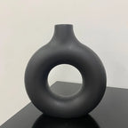 Minimalist Donut-Shaped Flower Vase