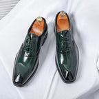 Men's Shiny Emerald Dress Shoes