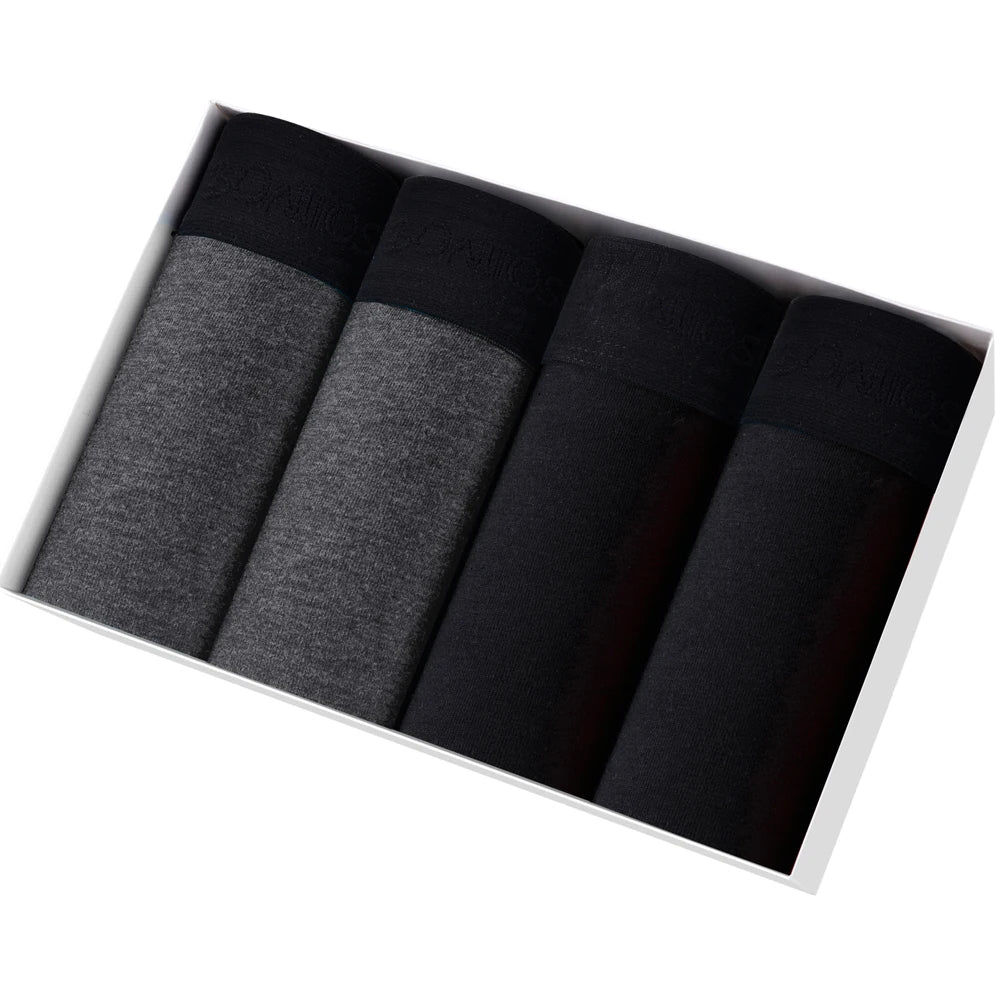 4PCS Men’s Premium Cotton Boxer Shorts