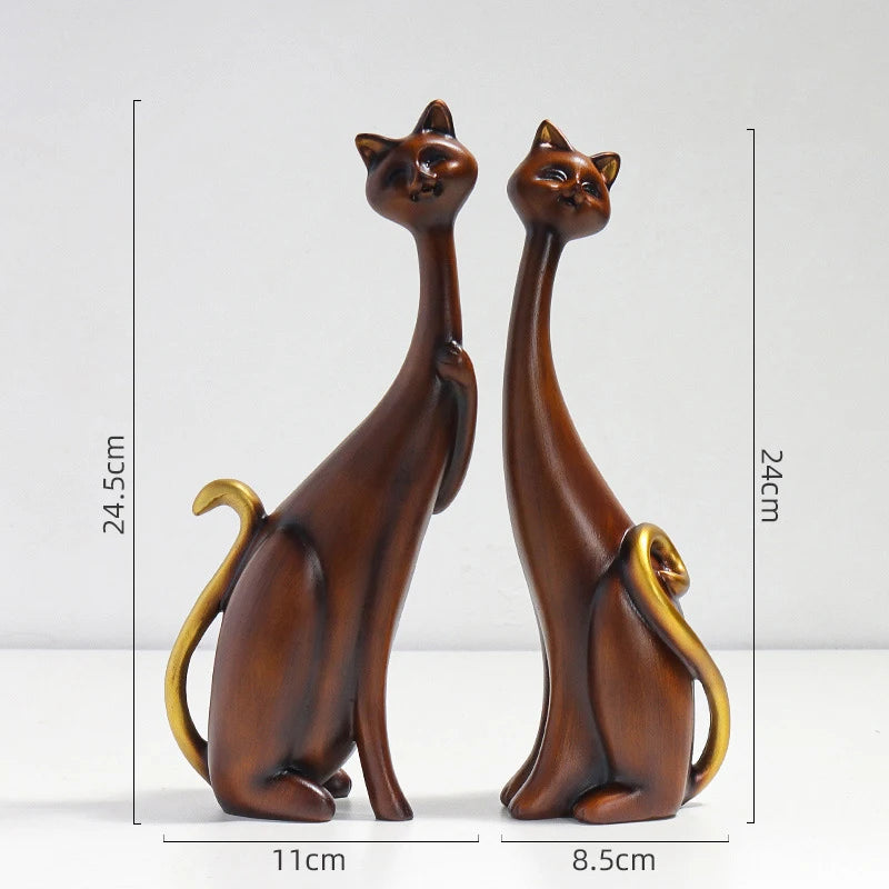 Cat Decoration Resin Abstract Ornaments
