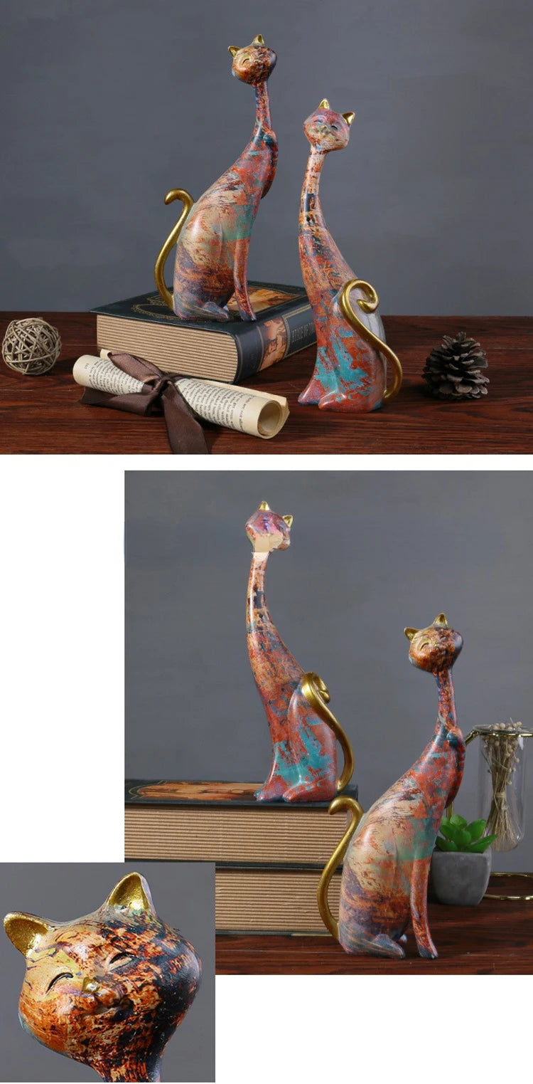 Cat Decoration Resin Abstract Ornaments