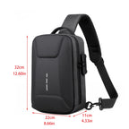 Anti-Theft Crossbody Chest Pack with USB Charging Port – Fashion Business Travel Shoulder Bag