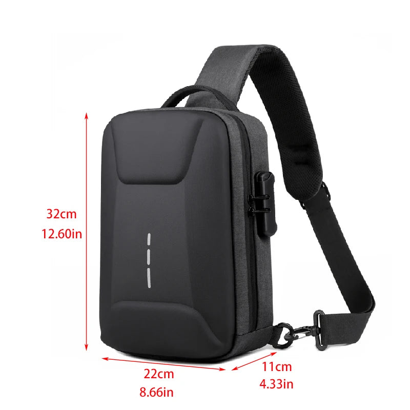 Anti-Theft Crossbody Chest Pack with USB Charging Port – Fashion Business Travel Shoulder Bag