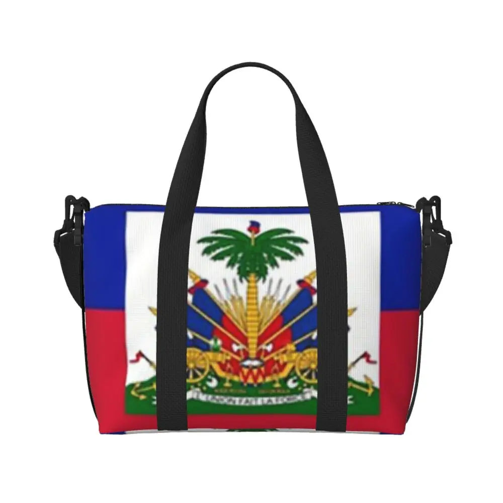 Custom Haiti Flag Travel Tote