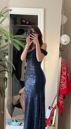 Women’s Sexy Sequined Split Maxi Dress