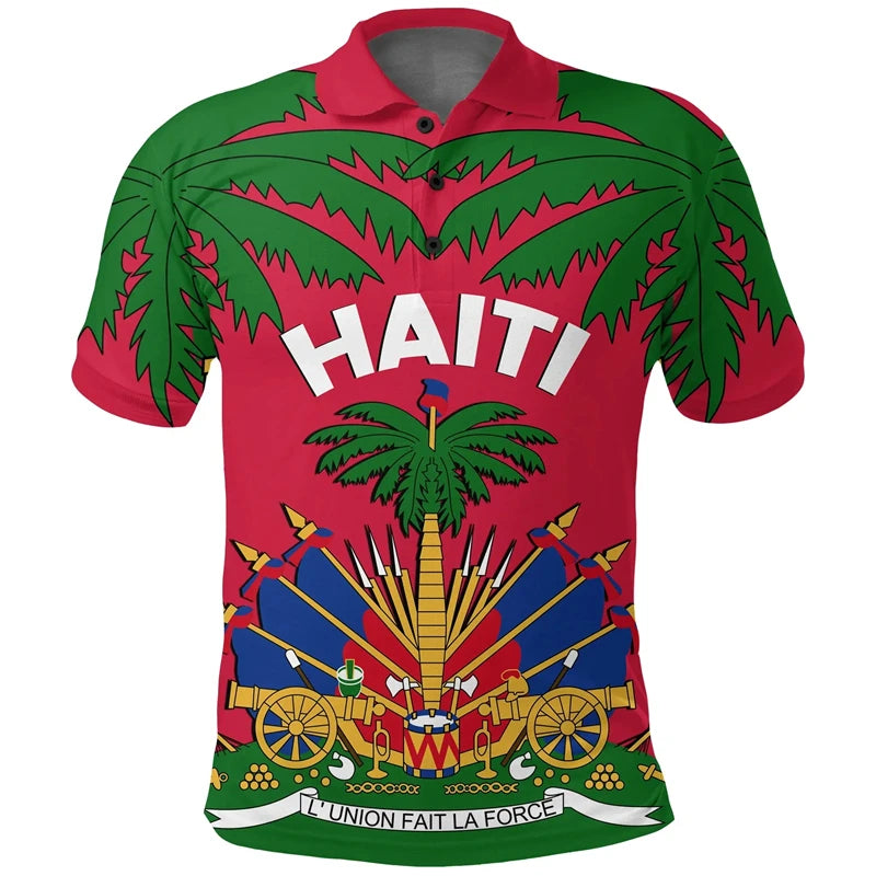 Haiti Flag Polo Shirt