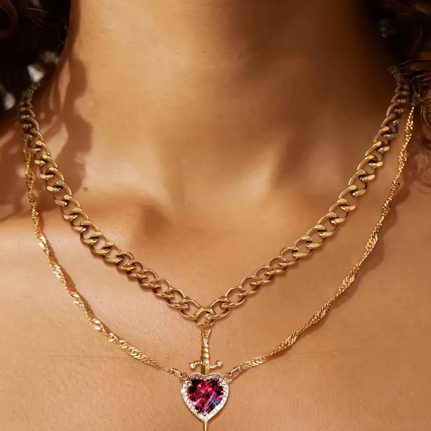 Gold Plated Choker Chains for Couples, Men & Women