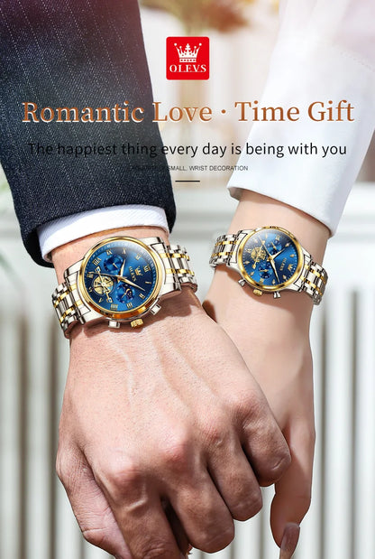 🕒   Moon Phase Watch Set – Waterproof
