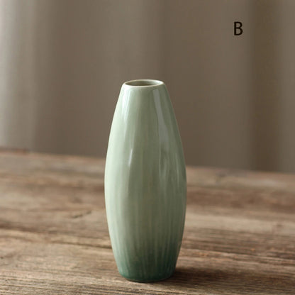 Simple Ceramic Hydroponic Vase – Small Decorative Plant Pot for Living Room & Dining Table