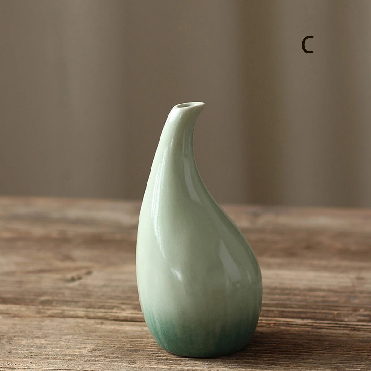 Simple Ceramic Hydroponic Vase – Small Decorative Plant Pot for Living Room & Dining Table