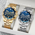 2-Piece Men's Quartz Watch Set – Arabic Dial, , Business & Fashion Style (No Box)