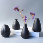 Minimalist Black Ceramic Vase