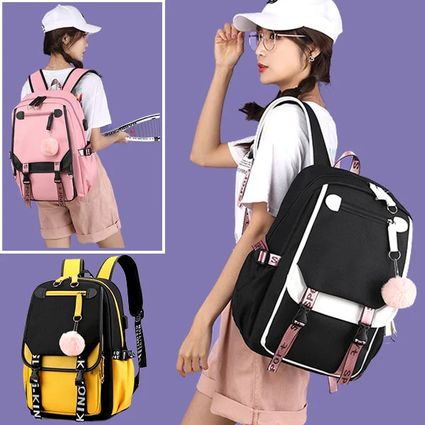 Lilo & Stitch Adventure Backpack – Cartoon Print School Bag for Teens, Kids