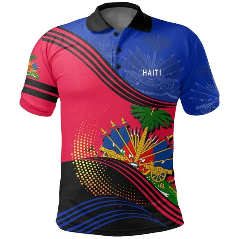 Haiti Flag Polo Shirt