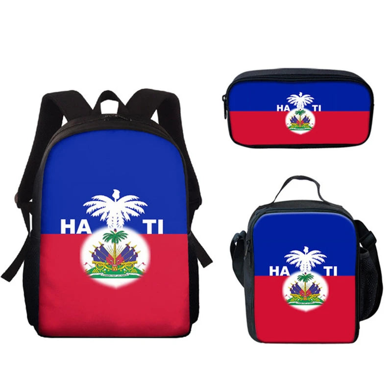 3-Piece Backpack, Lunch Bag & Pencil Case for Students and Travelers