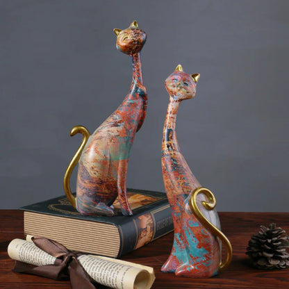 Cat Decoration Resin Abstract Ornaments