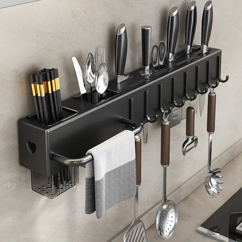 Wall-Mounted Kitchen Organizer Rack