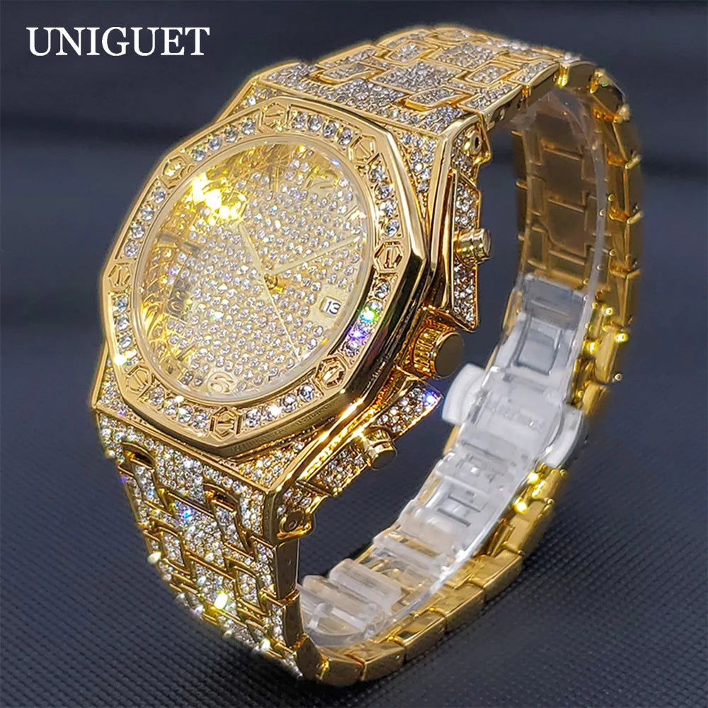Luxury Iced Out Diamond Men's Watch