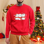 Men’s Christmas Cat Print Sweatshirt