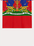 Men’s Haitian Flag T-Shirt – Vibrant Multi-Color Casual Polyester Tee, Regular Fit