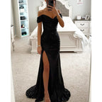 Women’s Sexy Sequined Split Maxi Dress