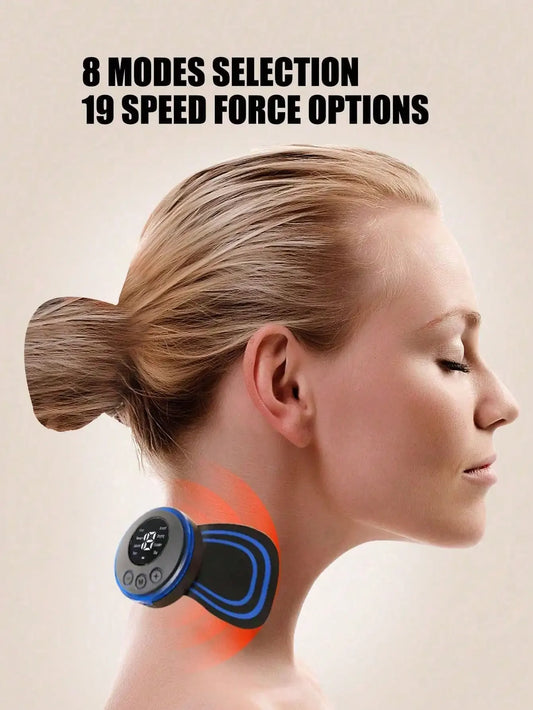Portable Cervical Massager with Remote - Multi-Mode Pain Relief