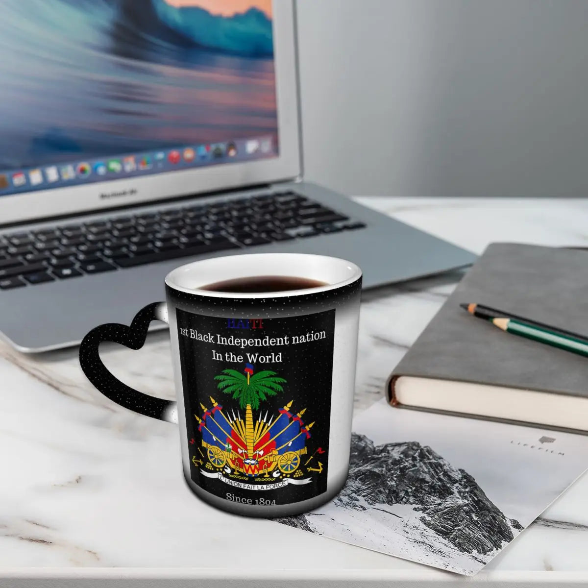 Haitian Flag Great For Independence Day Celebration Mug Funny Ceramic Coffee Cups