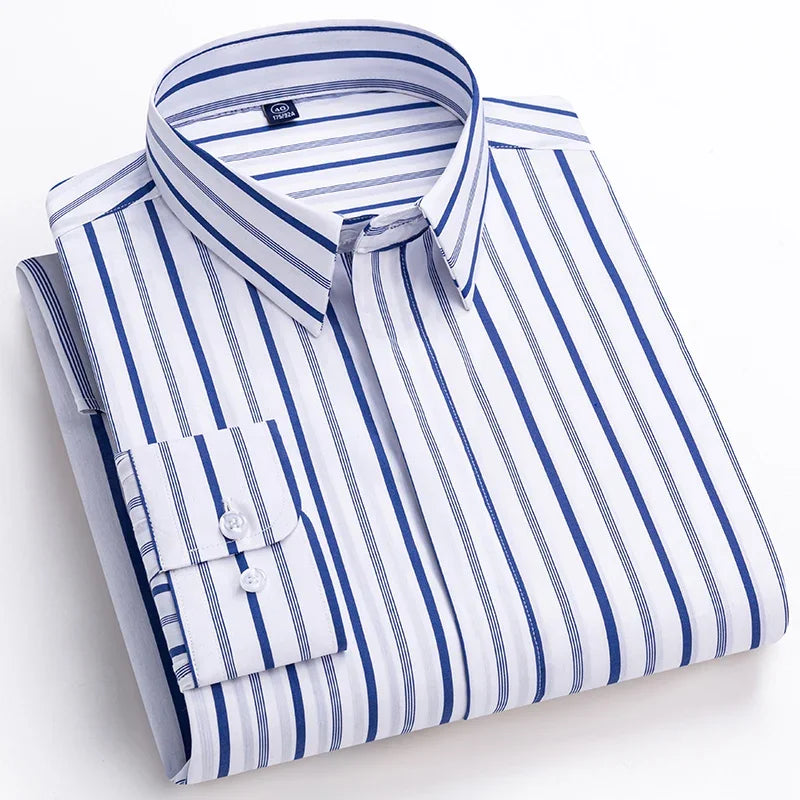 Premium Cotton Slim Fit Shirt - Striped Formal Wear