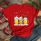 Women’s Wine Glass Christmas T-Shirt