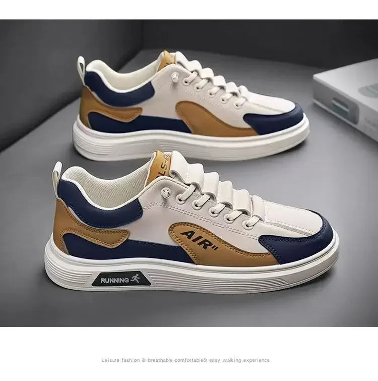 Men’s Leather Low-Top Casual Sneakers –