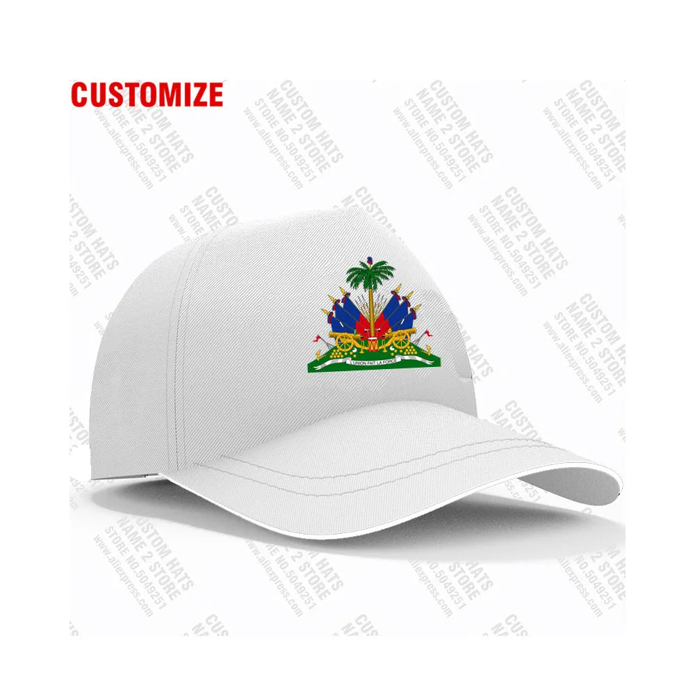 Custom Haiti Flag Baseball Cap