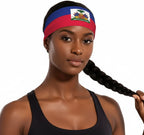 Haitian Flag Sports Headband – Unisex Elastic