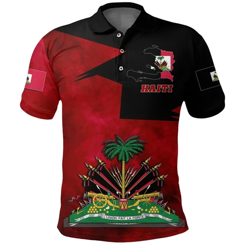 Haiti Flag Polo Shirt