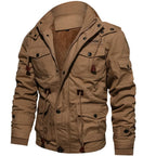 Men's All-Weather Tactical Bomber Jacket - Winter Hooded Coat