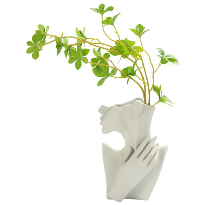 Nordic Style Ceramic Woman Body Vase
