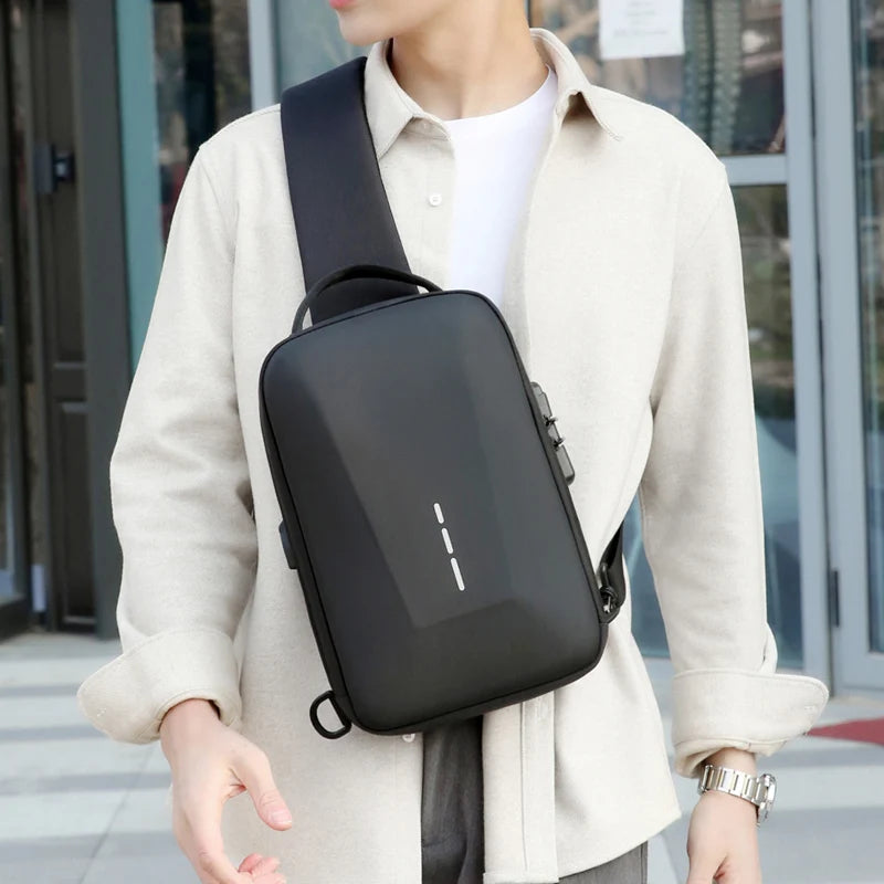 Anti-Theft Crossbody Chest Pack with USB Charging Port – Fashion Business Travel Shoulder Bag