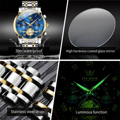 🕒   Moon Phase Watch Set – Waterproof