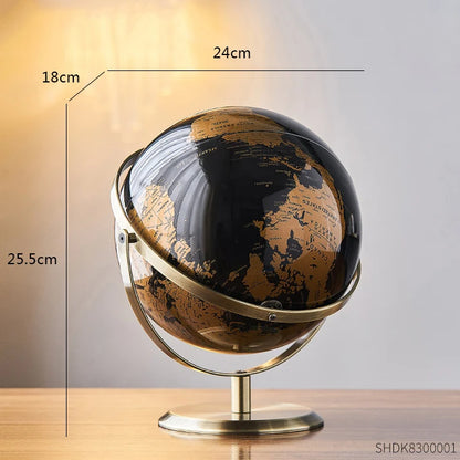 Retro World Globe Modern Learning World Map Globe