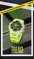 Men’s Dual Time Sport Watch – 50m Waterproof, Shock Resistant Digital Watch