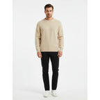 Classic Knit Pullover - Solid Round Neck Sweater