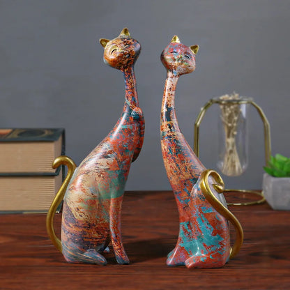 Cat Decoration Resin Abstract Ornaments