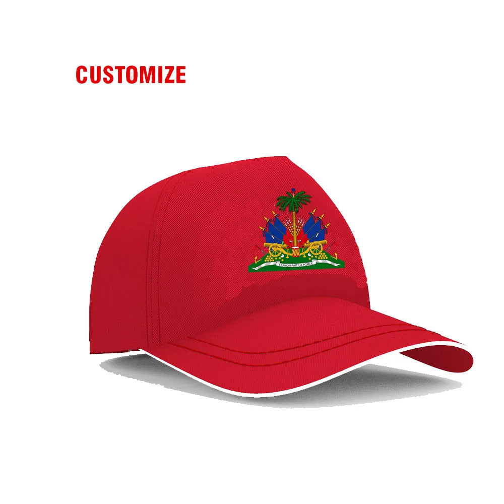 Custom Haiti Flag Baseball Cap