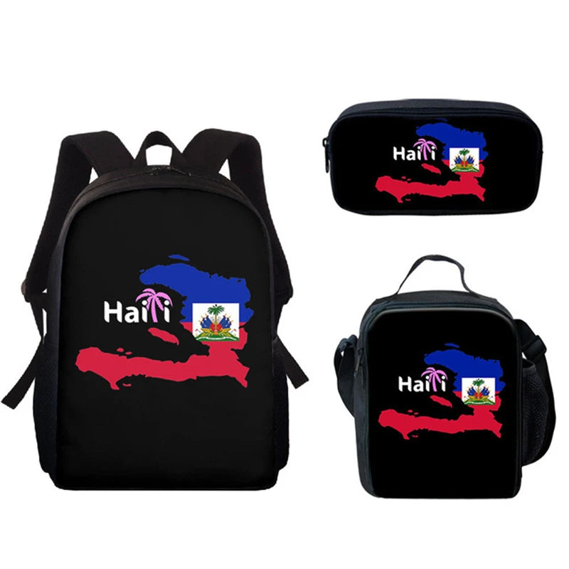 3-Piece Backpack, Lunch Bag & Pencil Case for Students and Travelers