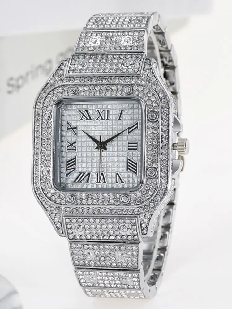 Men's Elegance Black Diamond Quartz Watch