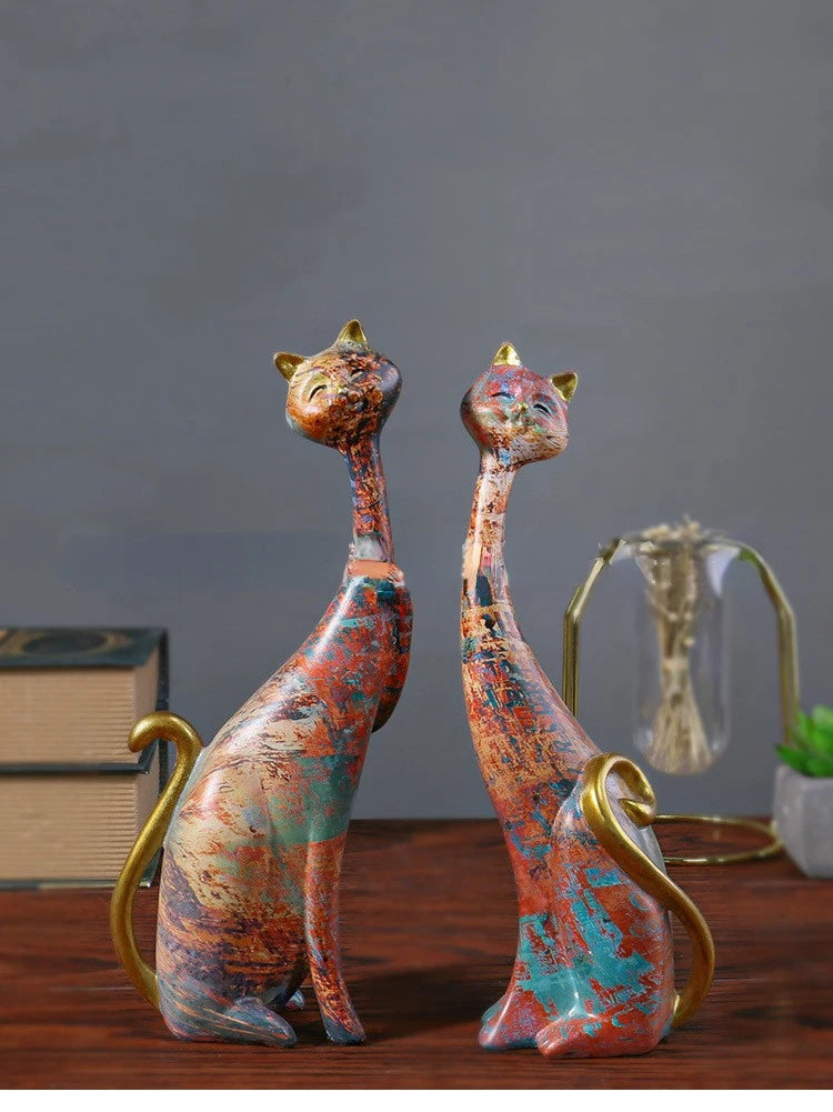 Cat Decoration Resin Abstract Ornaments